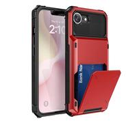 SORAKA Funda para iPhone 16e con Tarjetero PC TPU 2 en 1 Carcasa Dual Layer Bumper Funda antichoque con Capacidad para 5 Tarjetas