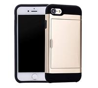 SORAKA Funda para iPhone SE 2022 2020 con Tarjetero PC y TPU Dual Layer 2 en 1 Carcasa Bumper Cubierta antigolpes