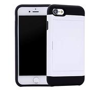 SORAKA Funda para iPhone SE 2022 2020 con Tarjetero PC y TPU Dual Layer 2 en 1 Carcasa Bumper Cubierta antigolpes