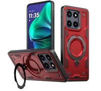 SORAKA Funda para Motorola Edge 2025 con Soporte Compatible con MagSafe lámina de Hierro Carcasa Resistente Que Absorbe los Golpes Protección de Grado Militar contra caídas