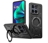 SORAKA Funda para Motorola Edge 2025 con Soporte Compatible con MagSafe lámina de Hierro Carcasa Resistente Que Absorbe los Golpes Protección de Grado Militar contra caídas