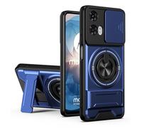 SORAKA Funda para Motorola Moto G24/G04/G04s/E14 con Soporte,protección de Lente con Ventana y Cubierta de Doble Capa de PC y TPU Compatible con el Soporte magnético para Coche