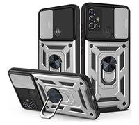 SORAKA Funda para Motorola Moto G30 con Anillo y Tapa Deslizante para cámara Funda Moto G20 Funda Moto G10 con Placa metálica para Soporte magnético de Coche Funda Resistente PC+TPU para Parachoques