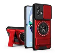 SORAKA Funda para Motorola Moto G84 5G con Soporte,protección de Lente con Ventana y Cubierta de Doble Capa de PC y TPU Compatible con el Soporte magnético para Coche