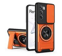 SORAKA Funda para OPPO Reno12 5G con Soporte,protección de Lente con Ventana y Cubierta de Doble Capa de PC y TPU Compatible con el Soporte magnético para Coche