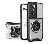 SORAKA Funda para OPPO Reno12 5G con Soporte,protección de Lente con Ventana y Cubierta de Doble Capa de PC y TPU Compatible con el Soporte magnético para Coche