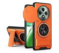 SORAKA Funda para OPPO Reno12 F 5G con Soporte,protección de Lente con Ventana y Cubierta de Doble Capa de PC y TPU Compatible con el Soporte magnético para Coche