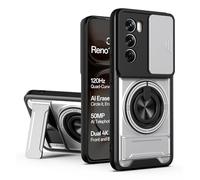 SORAKA Funda para OPPO Reno12 Pro 5G con Soporte,protección de Lente con Ventana y Cubierta de Doble Capa de PC y TPU Compatible con el Soporte magnético para Coche