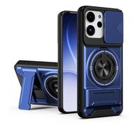 SORAKA Funda para OPPO Reno15 F 5G con Soporte,protección de Lente con Ventana y Cubierta de Doble Capa de PC y TPU Compatible con el Soporte magnético para Coche