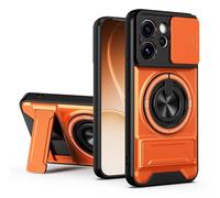 SORAKA Funda para OPPO Reno15 Pro 5G con Soporte,protección de Lente con Ventana y Cubierta de Doble Capa de PC y TPU Compatible con el Soporte magnético para Coche