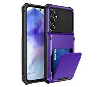 SORAKA Funda para Samsung Galaxy A16 5G con Tarjetero PC TPU 2 en 1 Carcasa Dual Layer Bumper Funda antichoque con Capacidad para 5 Tarjetas