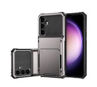 SORAKA Funda para Samsung Galaxy S23 FE 5G con Tarjetero PC TPU 2 en 1 Carcasa Dual Layer Bumper Funda antichoque con Capacidad para 5 Tarjetas