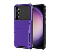 SORAKA Funda para Samsung Galaxy S23 FE 5G con Tarjetero PC TPU 2 en 1 Carcasa Dual Layer Bumper Funda antichoque con Capacidad para 5 Tarjetas