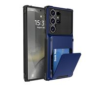 SORAKA Funda para Samsung Galaxy S24 Ultra con Tarjetero PC TPU 2 en 1 Carcasa Dual Layer Bumper Funda antichoque con Capacidad para 5 Tarjetas