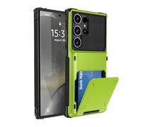 SORAKA Funda para Samsung Galaxy S24 Ultra con Tarjetero PC TPU 2 en 1 Carcasa Dual Layer Bumper Funda antichoque con Capacidad para 5 Tarjetas