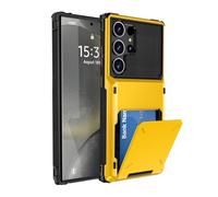 SORAKA Funda para Samsung Galaxy S24 Ultra con Tarjetero PC TPU 2 en 1 Carcasa Dual Layer Bumper Funda antichoque con Capacidad para 5 Tarjetas