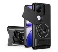 SORAKA Funda para Vivo V50 5G con Soporte,protección de Lente con Ventana y Cubierta de Doble Capa de PC y TPU Compatible con el Soporte magnético para Coche
