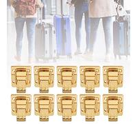 Sorandy 10 Pestillos de Acero Inoxidable, Cierre Chapado Resistente con Diseño Seguro, Ideal para Cofre, Joyero y maleta.