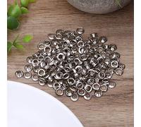 Sorandy 100 Ojales de Latón para Artesanía en Cuero, Accesorios de Metal de Doble Cara para Zapatos, Bolsos y Cinturones, Tamaño de 5 Mm, Disponibles en Plata y Oro (SILVER)