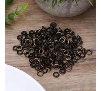 Sorandy 100 Ojales de Latón para Artesanía en Cuero, Accesorios de Metal de Doble Cara para Zapatos, Bolsos y Cinturones, Tamaño de 5 Mm, Disponibles en Plata y Oro (Bronce)