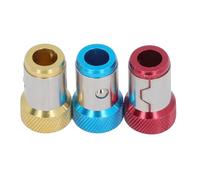 Sorandy 12 Anillos de Tornillo Magnéticos con Agarre Moleteado, Tornillos Eficientemente Seguros para Instalación de Bisagras y Montaje de Muebles, Aleación de Aluminio, Rojo, Amarillo, Azul