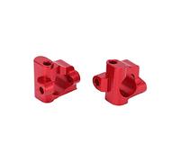 Sorandy 2 Bujes Delanteros C de Aleación de Aluminio, Buje de Actualización de Coche RC, Ejes de Precisión con Diseño de Rodamientos con Mejorado, Ideal para Camión Losi 1/18 Mini T 2.0 (Rojo)