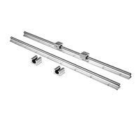 Sorandy 2 Piezas SBR12 800 Mm Eje Guía Deslizante de Riel de Rodamiento Lineal con 4 Piezas Bloques SBR12UU para Aplicaciones de Ingeniería de Precisión Metal Duradero