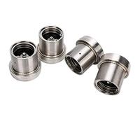 Sorandy 4 Rodamientos de Remolque de Acero Inoxidable con Indicador de Grasa para Bujes de 6 Pernos, Resistentes a la Corrosión y Duraderos, Tamaño de 2.441 Pulgadas