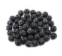 Sorandy 50 Bolas de Filtro Bioporosas para Peceras y Acuarios, Material de Filtración Bioquímico Ligero, Restauración de la Calidad del Agua, PVC Negro (26mm con algodón)