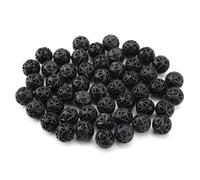 Sorandy 50 Bolas de Filtro Bioporosas para Peceras y Acuarios, Material de Filtración Bioquímico Ligero, Restauración de la Calidad del Agua, PVC Negro (16mm con algodón)