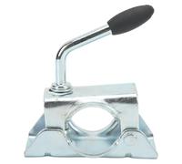 Sorandy Abrazadera Dividida para Rueda de Gato, Soporte para Rueda de Gato de Remolque a Prueba de Herrumbre de Hierro Galvanizado de Alta Resistencia, Se Adapta a un Diámetro de Tubería de 48