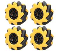 Sorandy Accesorios de Coche Robot Inteligente Rueda Omni Rueda Mecanum Componentes de Juguete de Bricolaje 60 Mm Caucho ABS Movimiento de Deriva de Funcionamiento Suave para Entusiastas de los (Dos