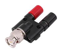 Sorandy Adaptador BNC a 4 Mm Accesorio de Osciloscopio HT311 Portátil para Entusiastas de la Electrónica Adaptador de Enchufe Tipo Banana Rojo y Negro para Pruebas de Laboratorio