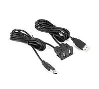 Sorandy Adaptador de Cable para Tablero de Instrumentos, Práctico Soporte USB Tipo A para Coche, Barco, Camión, Motocicleta, Cable de Montaje en Panel de Tablero de Extensión de 1,5 M