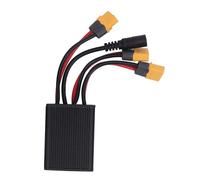 Sorandy Adaptador de Conector de Batería Dual, Convertidor de Descarga de Batería Doble Eléctrica de 20V a 72V 30A Balancador de Interruptor de Paquete de Dual con Puerto de Carga para Modificación