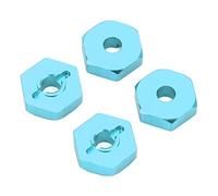 Sorandy Adaptador de Cubo Hexagonal de Rueda RC de 4 Piezas, Acoplador Hexagonal RC de Aleación de Aluminio, Pasadores de Fijación Adaptador con Ajuste Seguro, Ideal para Automóvil E Slash Summit
