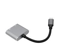 Sorandy Adaptador de Gafas USB C a AR, 4K 60Hz PD 100W USB C Dual | Charge and Play, Carcasa de Aleación de Aluminio, Uso de Switch y ROG Ally, Compatibilidad con XREAL y , Listo para Viajar