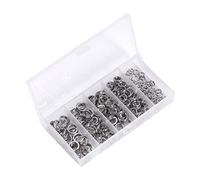 Sorandy Anillos Partidos de Acero Inoxidable de Alta Resistencia, Tamaños Surtidos, Conectores de Señuelos de Pesca, 200 Piezas en Caja Plateada 5-9 para Pescadores