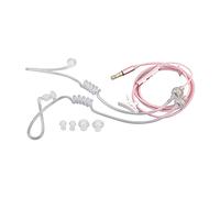 Sorandy Auriculares de Tubo de Aire con Reducción de Ruido, Auriculares Binaurales sin Radiación para Tableta, Portátil, Viaje, Fitness (Pink)