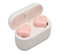Sorandy Auriculares en Forma de Corazón, Auriculares Estéreo HiFi Bluetooth 5.3 con Estuche de Carga y 6 Almohadillas, Bluetooth Intrauditivos, Ideales para Niñas y Mujeres, Batería de Larga
