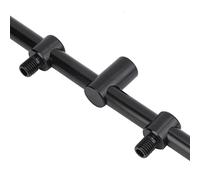 Sorandy Barra de Zumbido de Aleación de Aluminio de 3 Cabezales de 40 Cm, Soporte Ligero para Caña de Pescar, Soporte para Accesorios de Pesca en Tierra