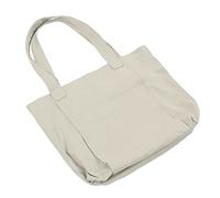 Sorandy Bolsa de Lona con Portabebés de Yoga, Bolsa de Yoga Plegable de Gran Capacidad Plegable con Bolsillo Interior con Cremallera para Gimnasio, Deportes Al Aire Libre, Pilato, (Beige)