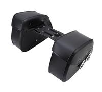 Sorandy Bolsas de Silla de Monedas de Motocicleta Universales, Bolsas de Equipaje de Motocicletas de Cuero PU de Gran Capacidad, Accesorios de de Almacenamiento de Viajes con Fácil Instalación