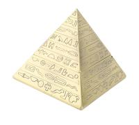 Sorandy Caja de Baratijas Piramidal, Joya Piramidal Jeroglífica Egipcia Dorada, Caja de Contenedor de Almacenamiento de Decoración Creativa, Estatua de Acento