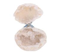 Sorandy Caja para Anillos de ágata Blanca con Base de Cristal, Anillos Románticos, Pendientes, Broches, Estuche Decorativo para Almacenamiento, Ideal para Propuestas, Compromisos,