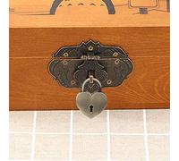 Sorandy Candado con Llave Candado de Oro Antiguo Alta Practicidad para Equipaje Pequeño y Colección Oro Rosa 45x59 Mm para Entusiastas de las Cerraduras (Bronce)