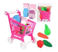 Sorandy Carrito de Compras de Juguete para Niños, Lindo Juego de Aprendizaje, Mejora Las Habilidades de Rompecabezas y Entrenamiento de Coordinación Ojo-Mano, Interacción Entre e Hijos, Material