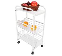 Sorandy Cart de Cocina Almacenamiento Rolling Trolley Cart de Servicio Móvil con 4 Ruedas para la Sala de Estar de Baño de Dormitorio de Cocina