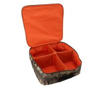 Sorandy Case de Carrete de Pesca Tackle Bolsa de Almacenamiento con 4 Compartimentos Ajustables Protección Acolchada para el Organizador de Carretes de Trolling de Fundición para Volar (Camuflaje CP)