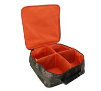 Sorandy Case de Carrete de Pesca Tackle Bolsa de Almacenamiento con 4 Compartimentos Ajustables Protección Acolchada para el Organizador de Carretes de Trolling de Fundición para Volar (Camuflaje de